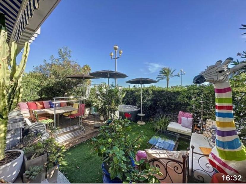 Promenade Des Center Sea And Front Design Flat With Private Garden Appartamento