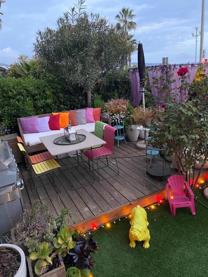 Promenade Des Center Sea And Front Design Flat With Private Garden Appartamento