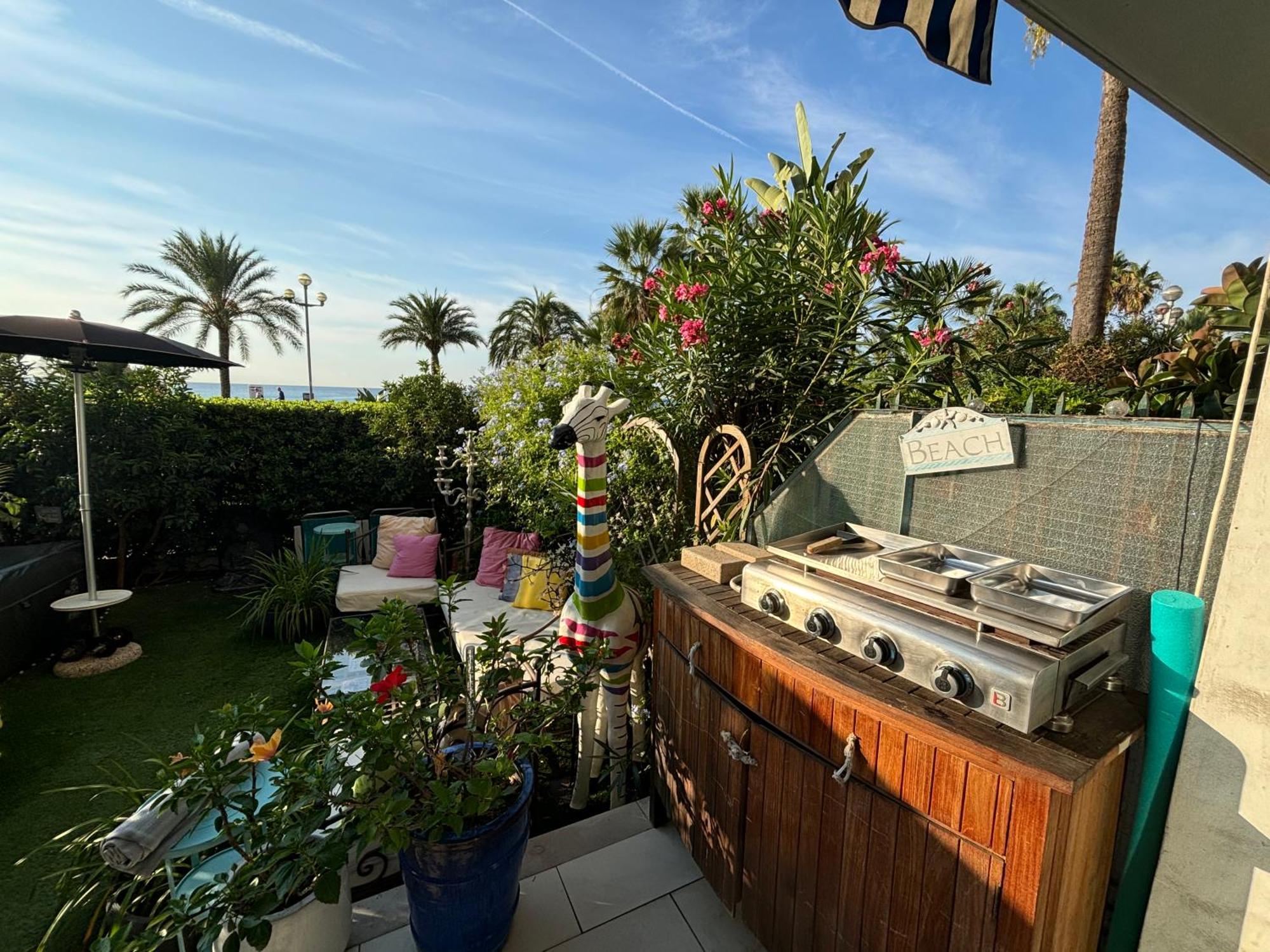 Promenade Des Center Sea And Front Design Flat With Private Garden Appartamento *